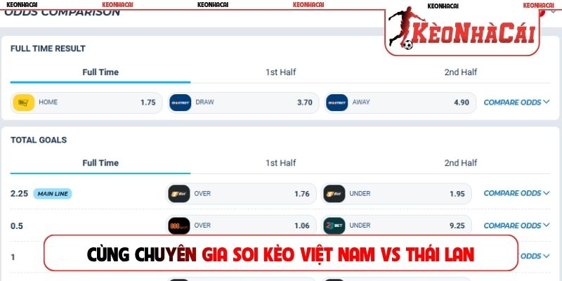 Cùng chuyên gia soi kèo Việt Nam vs Thái Lan